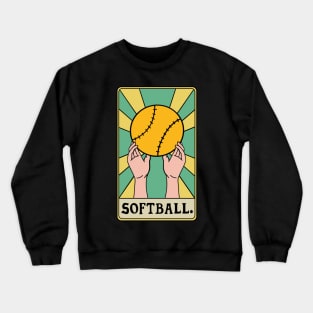 Softball Tarot Card Funny Crewneck Sweatshirt